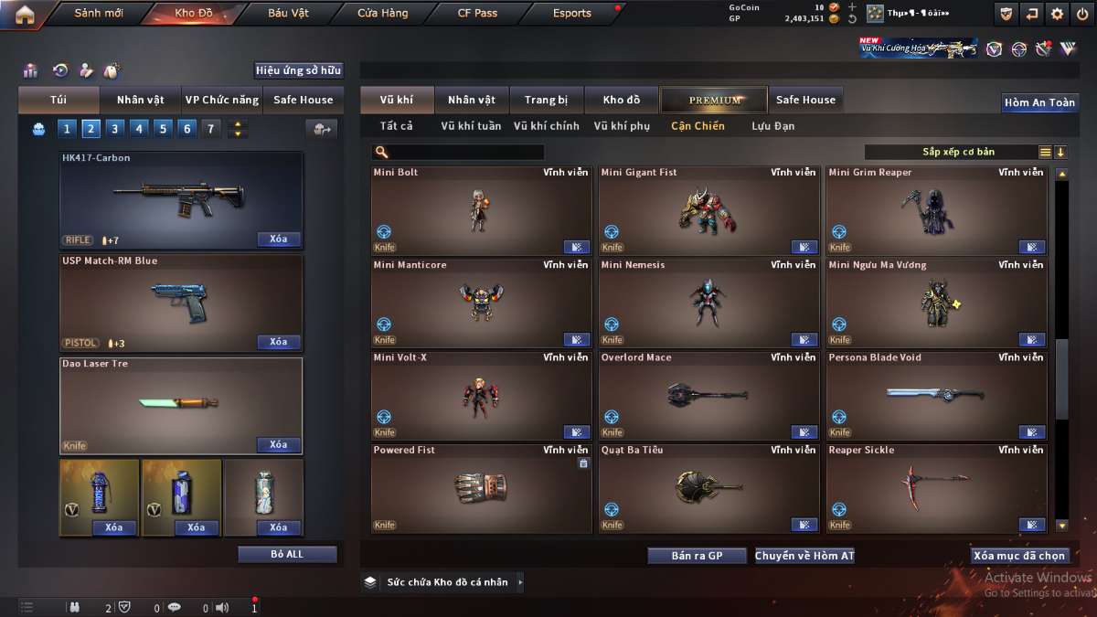 shop acc cf uy tin gia re